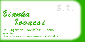 bianka kovacsi business card